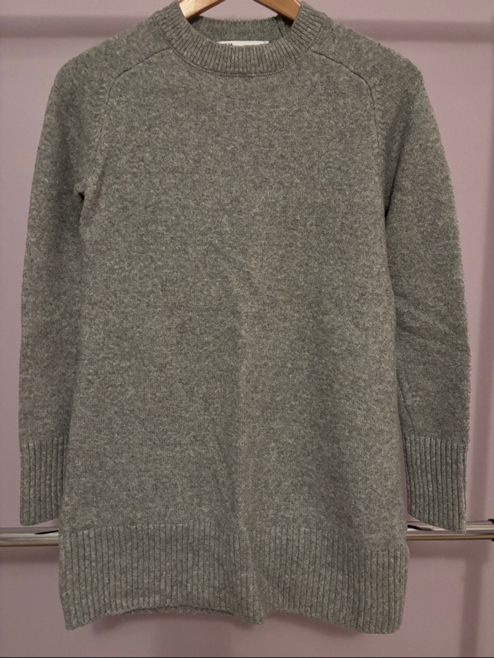 Zara Gray Long Sweater - Soft Knit
